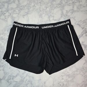 Under Armour Tech Play Up Shorts Black Large Loose Fit Athletic Shorts